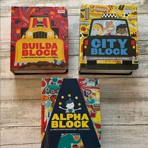 Alpha Block Kids Books 3 Different Books - City Block Alpha Block Builda Block
